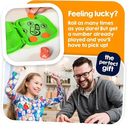 Miniatura 6 de TOMY Games 5 UP - Juego de dados The Push Your Luck para niños y adultos, juegos familiares y rellenos de calcetines para niños, dados de ritmo