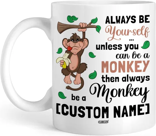 Miniatura 8 de CUBICER Tazas de café personalizadas con frases divertidas, vasos de hongos barbudos, nombre personalizado, tío de cerámica blanca, novedad, tazas