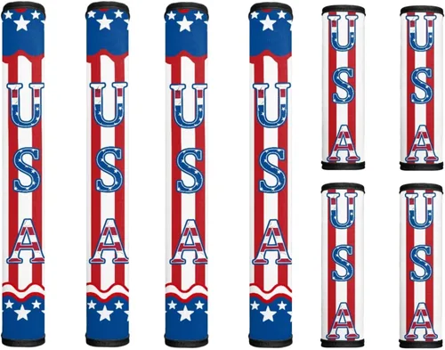 Miniatura 18 de America250 - Juego de 8 fundas antideslizantes para manijas de puerta de refrigerador, 4 de julio de 2026, protectores para nevera, horno, mantener