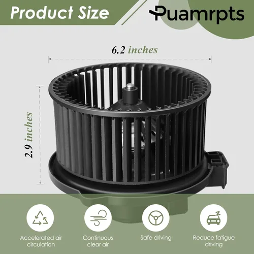 Miniatura 7 de Motor soplador de calentador de CA compatible con vehículos Subaru, Forester 2014-2018, Impreza 2012-2016, WRX 2015-2021 - Reemplazar # 72223-FJ001