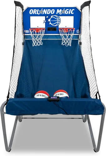 Miniatura 18 de Pop-A-Shot - Home Dual Shot Arcade Basketball Game with NBA Graphics l Sensor Scoring l 16 Game Modes l 7 Balls l Foldable Storage l for All NBA Fans