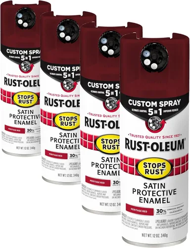 Miniatura 34 de Rust-Oleum 376855 - Pintura en aerosol antióxido personalizada 5 en 1, 12 onzas, color negro mate, (paquete de 1)