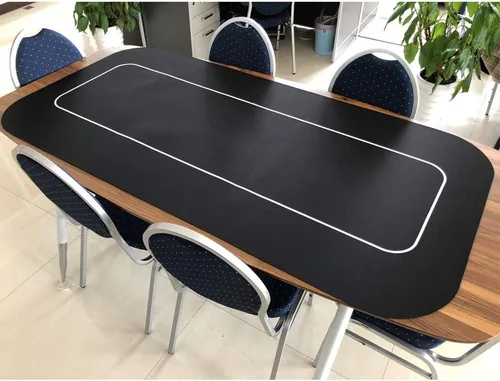 Miniatura 4 de Yuanhe 70 "x 35" Rectángulo portátil Sure Stick Espuma de goma Poker Mesa de Poker Layout Mat (Negro)