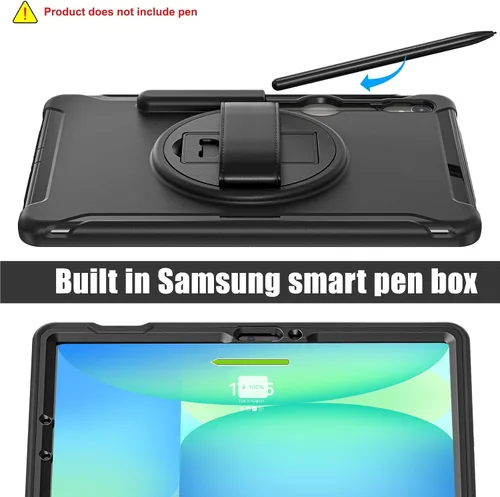 Miniatura 6 de Junfire Funda protectora para Galaxy Tab S10 Lite/S10 FE/S9 FE 5G/S9 con soporte para lápiz capacitivo, Samsung Tab 10.9"/ 11" a prueba de golpes