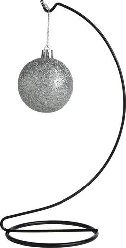 Miniatura 3 de Creative Hobbies Soporte Colgador Porta Adornos Chapado en Negro de 10 Pulgadas de Alto para Exhibir Adornos de Navidad, Terrarios de Vidrio, Etc.