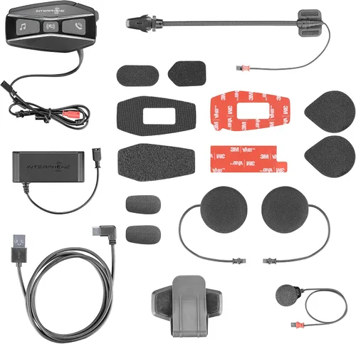 Miniatura 2 de Interphone Cellularline, Intercomunicador para motocicleta con Bluetooth y comunicación de malla, modelo U-Com 16, hasta 4 motores, distancia 1.0