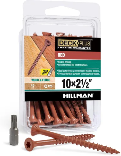Miniatura 52 de Deck Plus Tornillos para valla y madera exterior con revestimiento epoxi de 3 pulgadas #10 x 3 Torx/Star Drive Incluido, rosca gruesa, tornillo