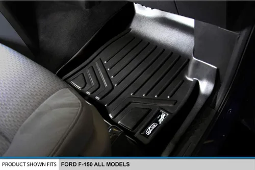 Miniatura 3 de SMARTLINER Juego de tapetes de piso de primera fila para Ford F-150 2011-2014