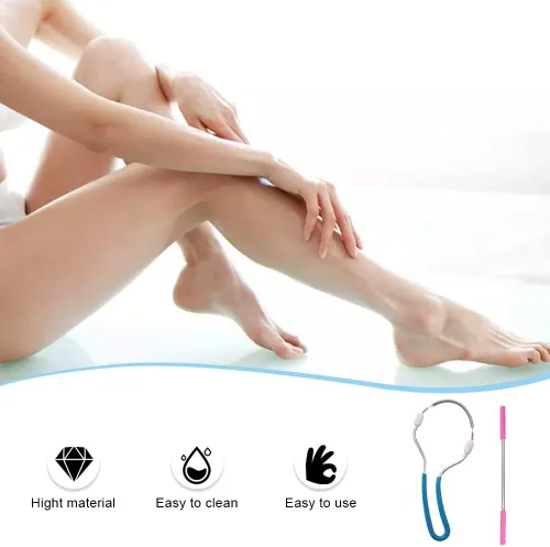 Miniatura 6 de Paquete de 4 depiladoras faciales para mujeres, removedor de vello facial con mango, depiladora de primavera para hombres, herramienta de belleza