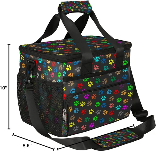 Miniatura 8 de Pardick Bolsa térmica suave con aislamiento de leopardo de galaxia para hombres y mujeres, lonchera grande a prueba de fugas, enfriador de playa