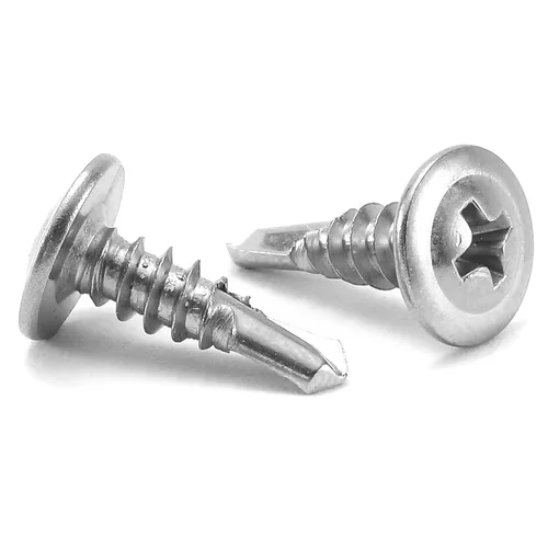 Miniatura 15 de Tornillos de chapa metálica #8 de 1-1/2 pulgadas, 100 tornillos de acero inoxidable 410 tornillos autorroscantes rápidos de cabeza de armadura