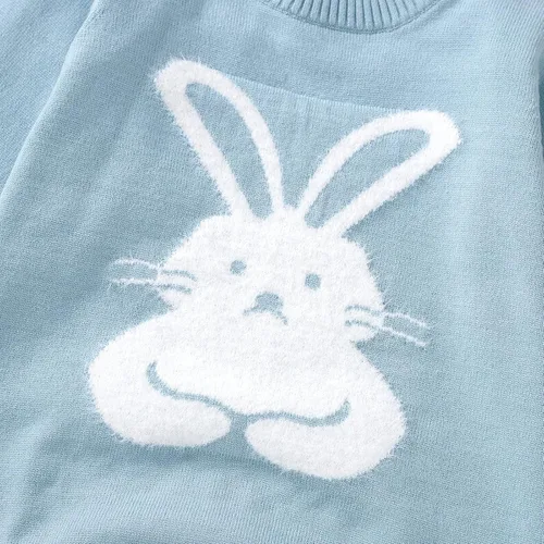 Miniatura 3 de JNBLDA Traje de Pascua para bebé recién nacido, overol de manga larga, lindo estampado de conejo