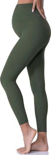 Miniatura 2 de POSHDIVAH - Mallas de maternidad, para usar sobre el vientre, pantalones de yoga para el embarazo, para entrenamiento activo