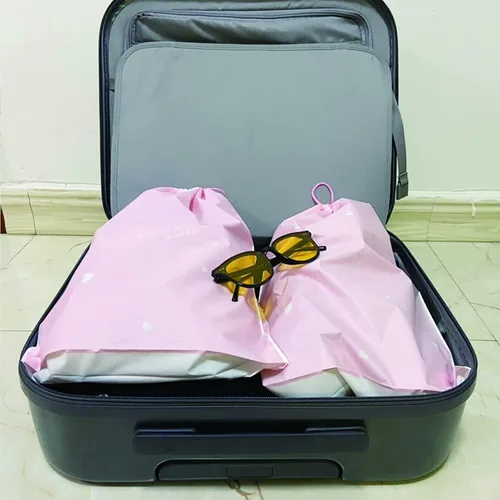 Miniatura 5 de Bolsas de zapatos para viajes, organizador grande de almacenamiento de zapatos transparentes con cordón, bolsas de almacenamiento de viaje