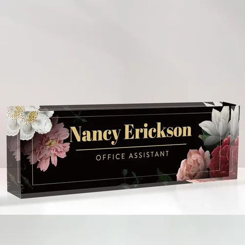Miniatura 52 de Placa de nombre de escritorio personalizada, placas de identificación acrílicas personalizadas para escritorio, accesorio de oficina para mujeres
