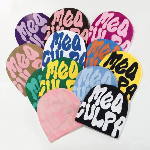Miniatura 2 de HYPEHOME Y2k Beanie - Gorro de punto de invierno para mujer, gorro de calavera para hombre