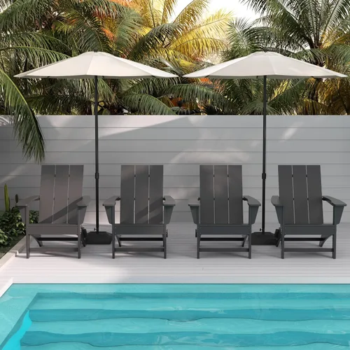 Miniatura 21 de WestinTrends Ashore - Silla plegable Adirondack moderna para exteriores (juego de 2), color marrón oscuro