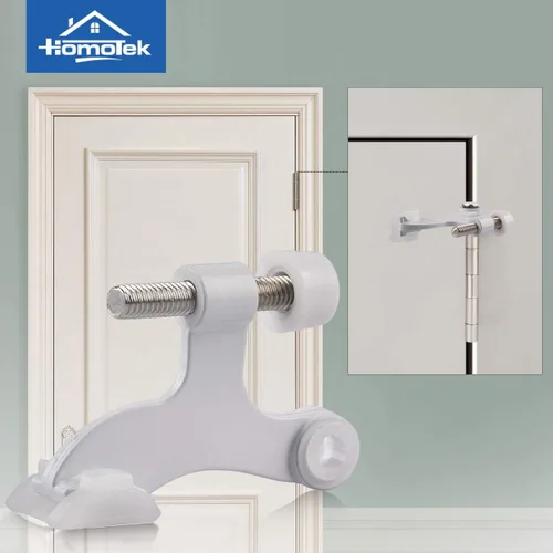 Miniatura 5 de HOMOTEK Paquete de 20 topes de puerta con pasador de bisagra, topes de bisagra para la parte superior de la puerta, tope de puerta ajustable de lujo