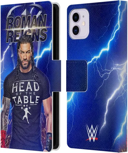 Miniatura 63 de Head Case Designs Officially Licensed WWE Distressed Logo Roman Reigns Leather Wallet Case Compatible with Apple iPhone 11