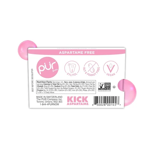 Miniatura 3 de PUR Goma de mascar con 100% xilitol