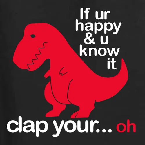 Miniatura 2 de Wild Bobby Sudadera con capucha unisex con estampado "If You're Happy and You Know it" de Dinausor