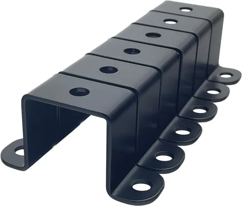 Miniatura 11 de 6 piezas de abrazaderas de tubo cuadrado de 2.5x2.5", abrazaderas de tubo de metal en U de 2.5 pulgadas, abrazadera de acero en U para montaje