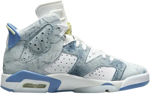 Miniatura 2 de Big Kids Jordan 6 Retro Washed Denim WhtDutch Blue-Citron Tint DM9045 100