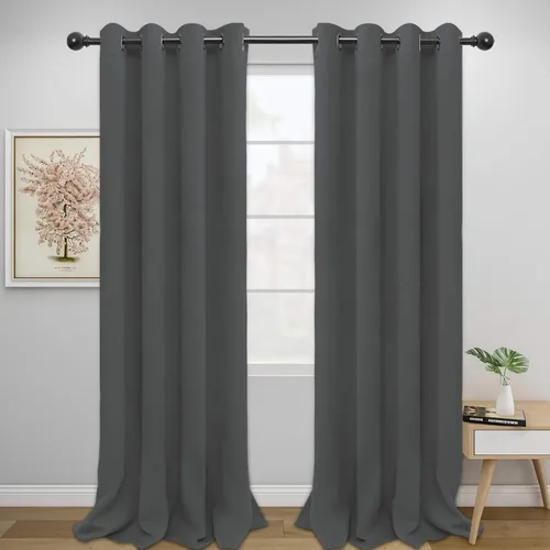 Miniatura 32 de Easy-Going - Cortinas opacas para dormitorio, aislamiento térmico sólido con ojales, cortinas de ventana para reducción de ruido, cortinas