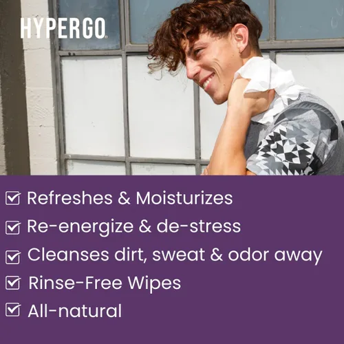 Miniatura 3 de HyperGo Toallitas corporales XL para mujeres y hombres – Toallitas limpiadoras de cuerpo completo sin enjuague de 12 x 12 pulgadas, paquete de 2 a