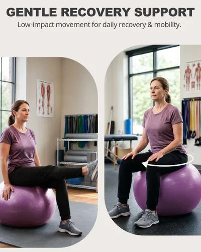 Miniatura 8 de Trideer Pelota de ejercicio para yoga, pilates y fitness. Equipo de pelota de estabilidad para gimnasio en casa y silla de oficina, accesorios