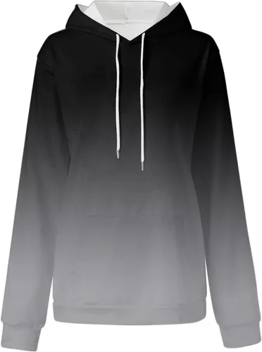 Miniatura 14 de Ceboyel Sudaderas de gran tamaño para mujer, teñido anudado, manga larga, sudaderas con capucha, ajuste holgado, ropa de moda para adolescentes