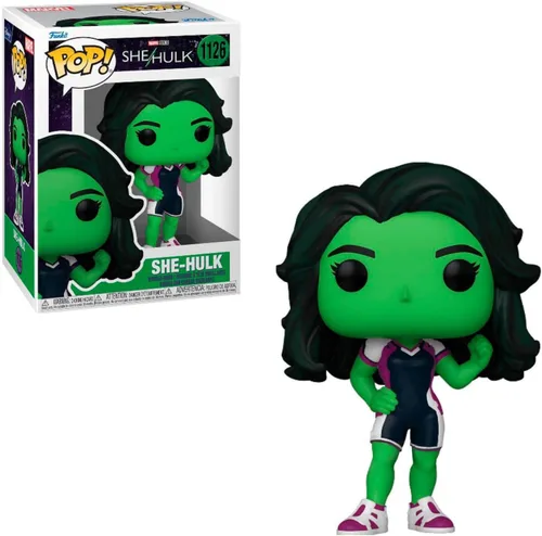 Miniatura 2 de POP Marvel: [She Hulk] Attorney at Law - [She Hulk] Figura de vinilo Funko (empaquetada con funda protectora de caja compatible), multicolor, 3.75