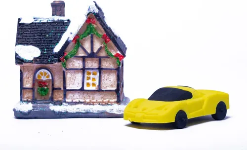 Miniatura 3 de RONDURE Lindos borradores para niños, 14 borradores divertidos para automóvil, vehículo, motocicleta, mezcla, rompecabezas