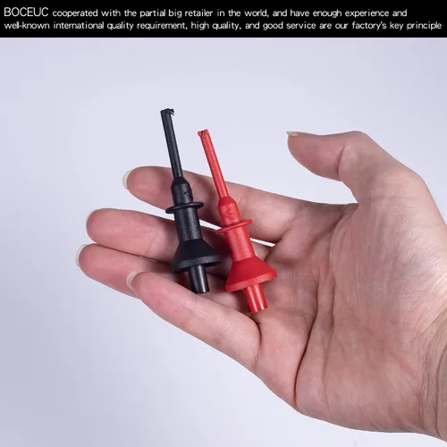 Miniatura 2 de Clips de ganchos de prueba, kit de cables de prueba de multímetro, mini clip de gancho de prueba para enchufe de 0.079 in sonda de prueba