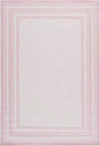 Miniatura 80 de SAFAVIEH Alfombra lavable al aire libre Courtyard Collection – 4' x 5'7", beige oscuro y beige, no desprende pelusa y fácil de limpiar, ideal