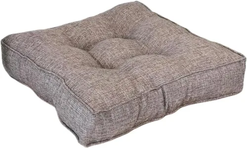Miniatura 9 de Cojín cuadrado sólido de 16 pulgadas para silla, estilo tatami, cojín antideslizante y grueso, tapete suave para silla de oficina, cocina, comedor