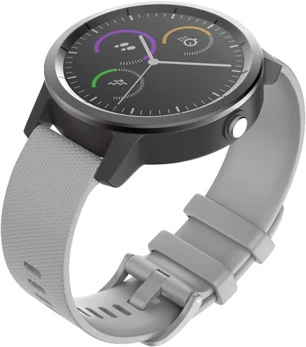 Miniatura 2 de ISABAKE Correa de reloj de 0.787 in para Garmin Vivoactive 3/Forerunner 165/55/245/645 Gris