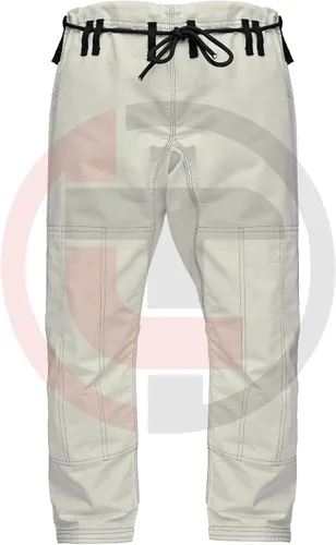 Miniatura 4 de Bjj Gi Jiu Jitsu Kimonos sin blanquear Gi Collar negro 100% algodón Perl tejido 450GSM