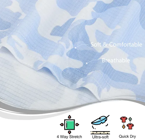 Miniatura 120 de TAPULCO Camisetas tipo polo de secado rápido para hombre, diseño de camuflaje, atléticas, ligeras, transpirables, casuales, para golf