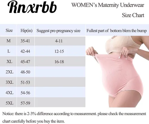 Miniatura 5 de Rnxrbb M-5XL Ropa interior de maternidad Shapewear sobre Bump Plus Size Seamless Support Maternidad Bragas Ropa de Talle Alto
