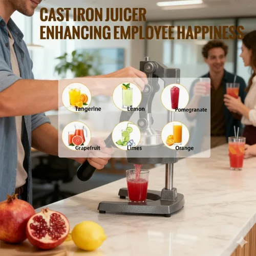 Miniatura 4 de Exprimidor de hierro fundido, exprimidor de hierro fundido resistente para exprimir jugo fresco de naranjas, limones, granadas, sin esfuerzo