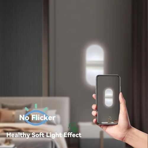 Miniatura 7 de Modernos apliques de pared, 2 lámparas de pared LED acrílicas para sala de estar, dormitorio, pasillo, funciona con pilas USB recargable, luz