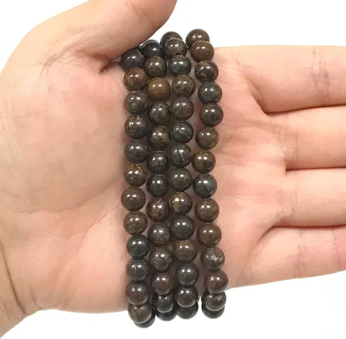 Miniatura 575 de Gem Avenue Handmade Round Bead Stretch Bracelet Unisex Natural Stone Beaded Jewelry for Men & Women, Elastic Wristband for Daily Wear