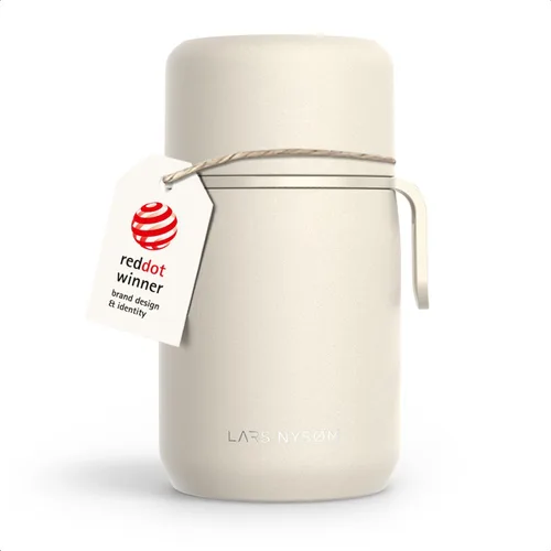 Miniatura 15 de LARS NYSØM Tarro de alimentos con aislamiento al vacío de acero inoxidable - Olla de almuerzo y frasco de almuerzo a prueba de fugas para alimentos