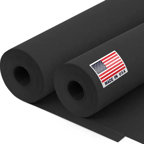 Rollo de papel kraft negro de 12" x 1200" (100 pies) (paquete de 2), 45 libras de grosor, fabricado en Estados Unidos Papel kraft de color para la