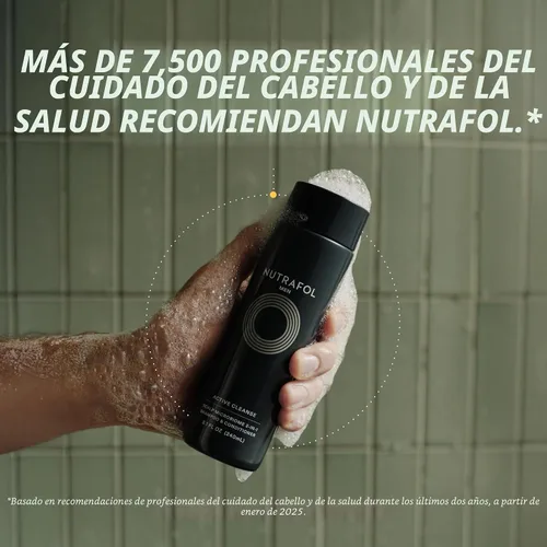 Miniatura 3 de Nutrafol Champú y acondicionador 2 en 1 para hombres, limpia, hidrata, desobstruye los poros, mejora el volumen y la fuerza del cabello, formulado