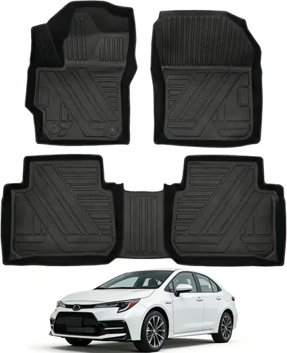 Miniatura 16 de YQ Alfombrillas para Toyota Tundra CrewMax Cab 2022-2026, TPE para todo tipo de clima, juego completo de 2 filas delanteras y traseras para Tundra