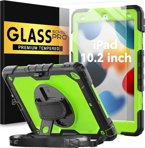 Miniatura 8 de BLOSOMEET Bonita funda para iPad de 9ª generación 2021 de 10.2 pulgadas con protector de pantalla de vidrio templado y soporte para bolígrafo, funda