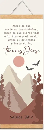 Miniatura 11 de Pergaminos Cristianos con Diferentes Diseos y Versculos de la Biblia; Decoracin de Pared para Nios y Adultos; Regalos Cristianos; 30Hx12W" Pergamino