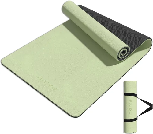 PAIDU Yoga Mat 8mm Super Thick TPE Fitness Mat | SGS Certified | Non-Slip, Odorless & Tear-Resistant | Unisex with Strap | for Yoga, Pilates,
